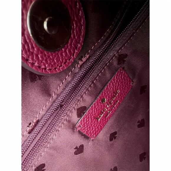 Kate Spade New York Jordyn Tote Burgundy Chain Handle Bag Pretty boujee career - Picture 13 of 16